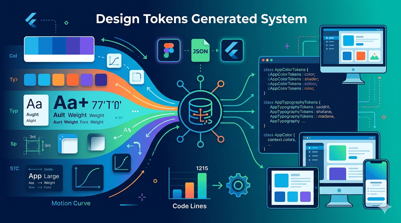 Design Tokens 生成系统——1215 行代码生成 Flutter 设计语言