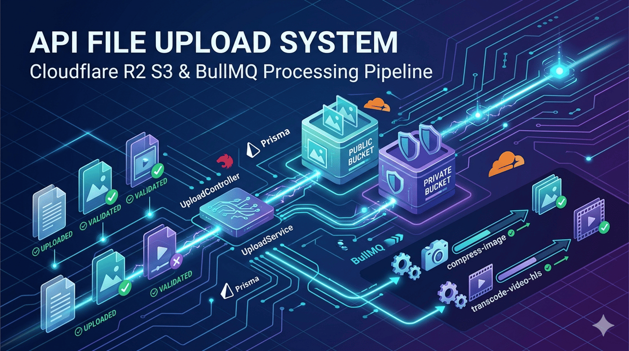 API 文件上传体系 — Cloudflare R2 S3 + BullMQ 媒体处理管道