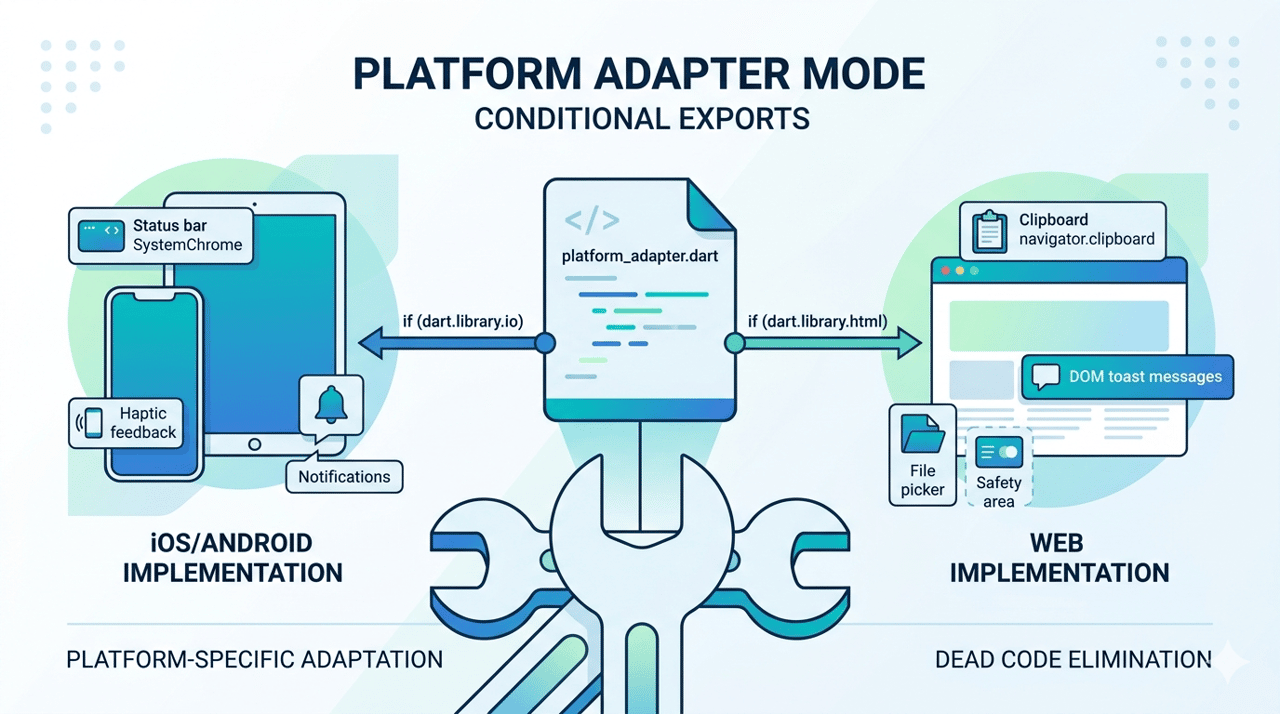 PlatformAdapter: 条件导出——跨平台条件编译模式