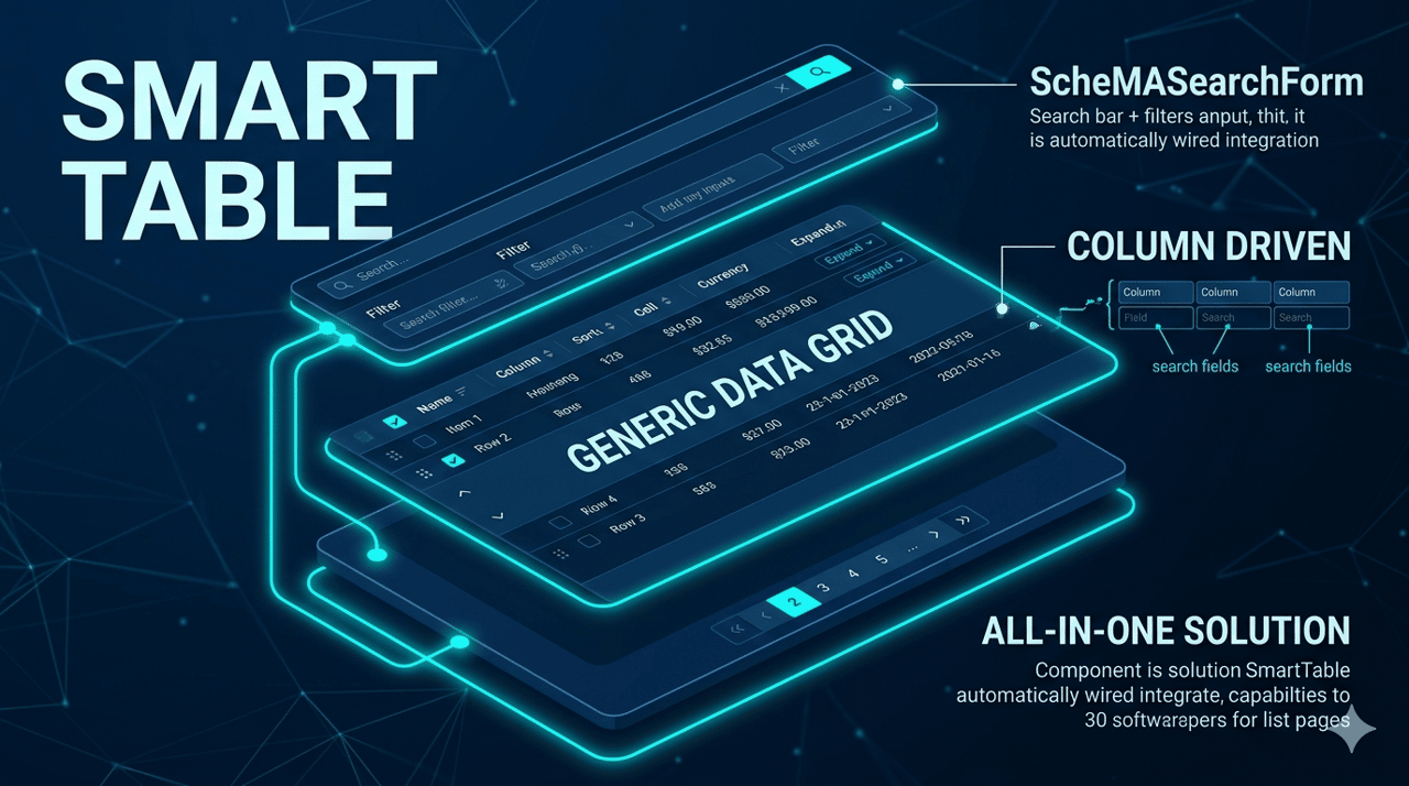 SmartTable — 泛型智能表格：列驱动搜索 + 表格 + 分页一体化