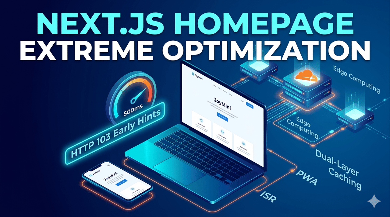 Next.js 博客首页极致优化：从双层缓存到边缘计算的 26 项实践
