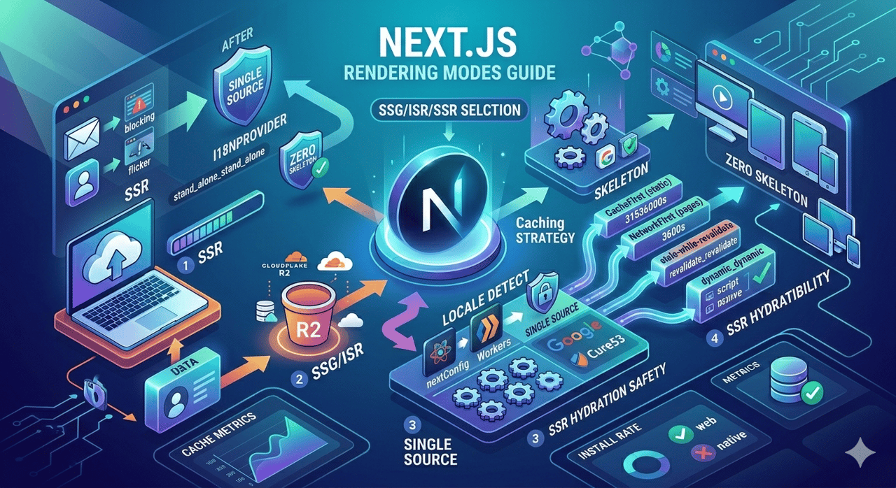Next.js 渲染模式终极指南：SSR/SSG/ISR 选型与常见陷阱