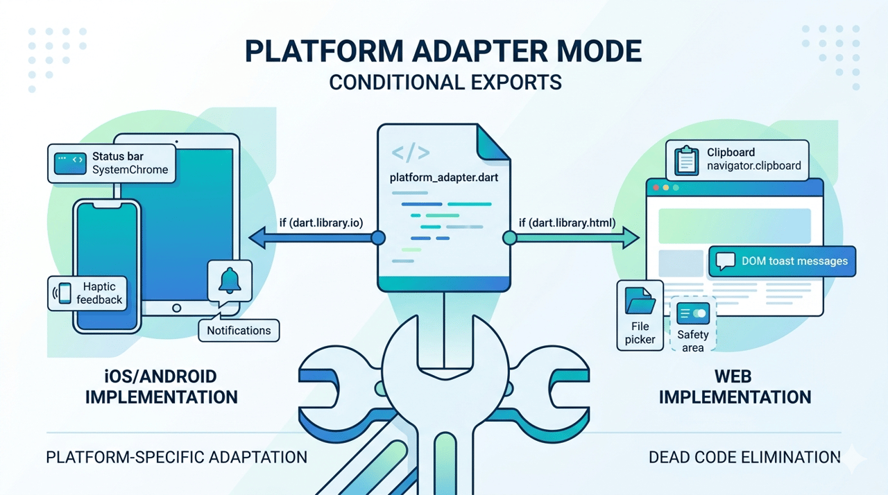 PlatformAdapter: 条件导出——跨平台条件编译模式