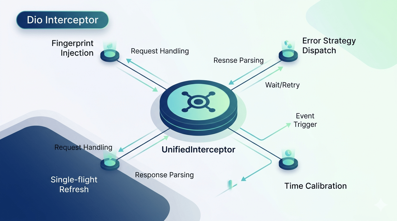 UnifiedInterceptor : Distribution des stratégies d'erreur + Rafraîchissement de Token en vol unique